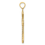 14K w/Rhodium and D/C Reversible Cross Charm