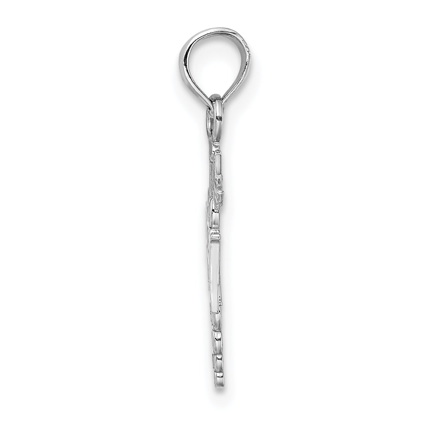 14k White Gold Polished R.N. Pendant
