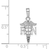 14k White Gold Polished R.N. Pendant