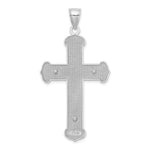 14K White Gold Crucifix Charm