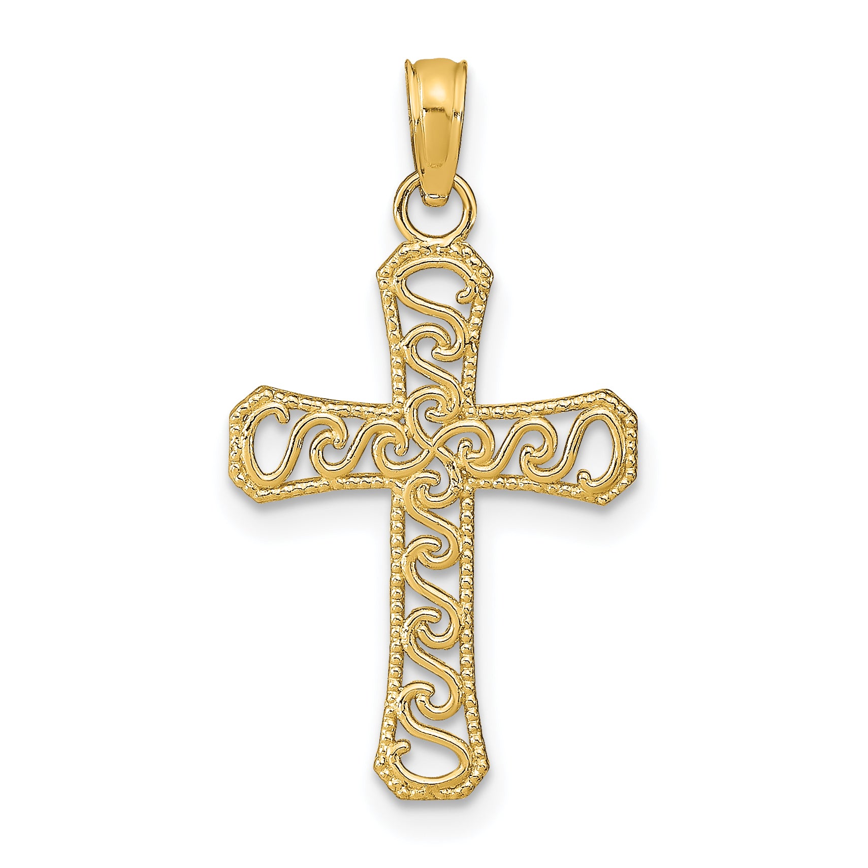 14k Fancy Cross Pendant