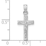 14k White Gold Crucifix Pendant