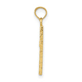 14k D/C Cross Pendant