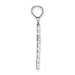 14k White Gold D/C Cross Pendant