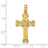 14K Polished Cross Charm