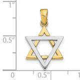 14K Two-Tone Star Of David Charm