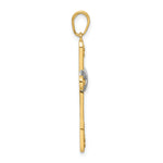 14K w/Rhodium D/C Cross & Infinity Pendant