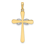 14K w/Rhodium D/C Cross & Infinity Pendant