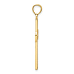 14K Polished Beaded Cross Pendant