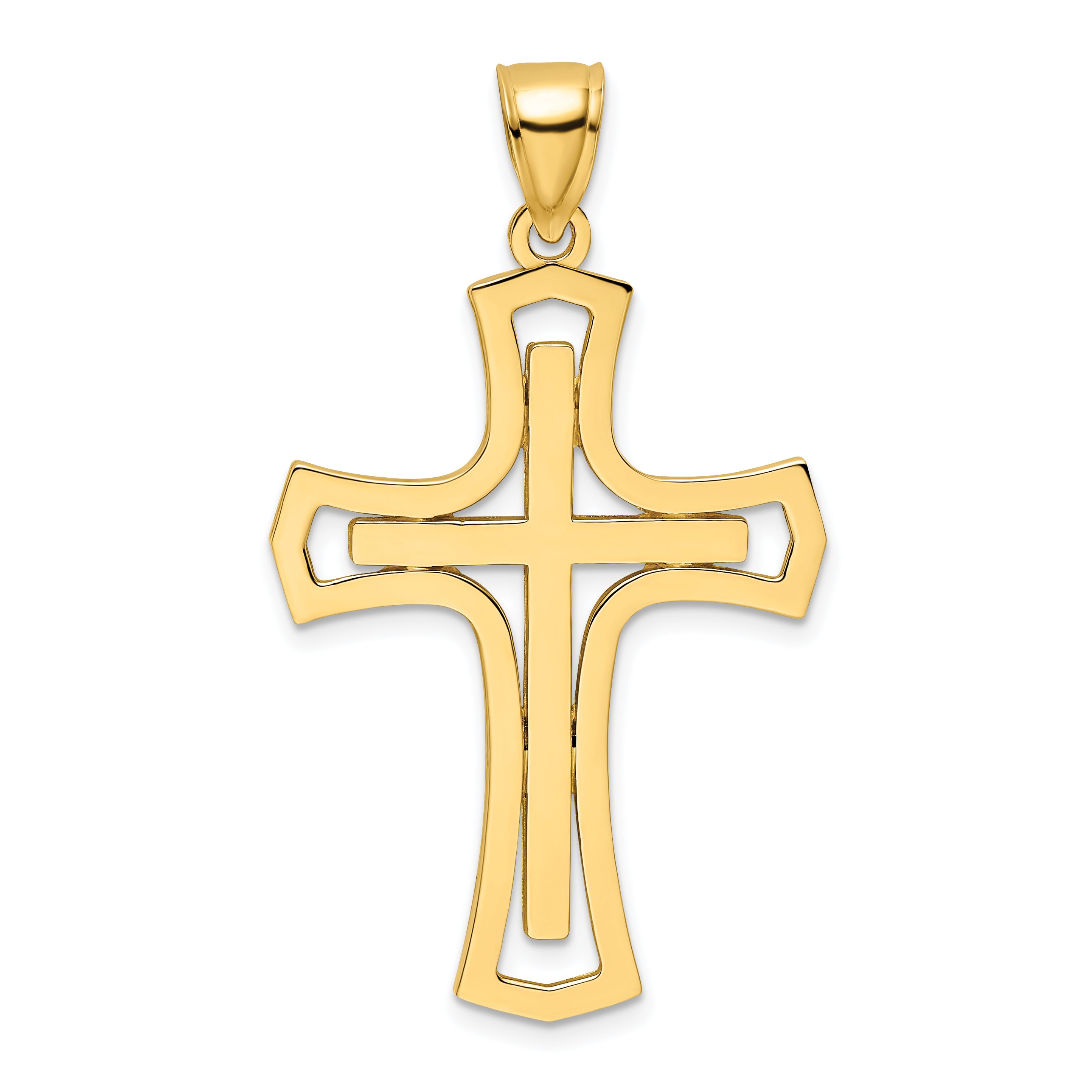 14k Polished Cross Pendant