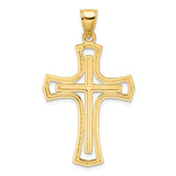 14k Polished Cross Pendant