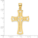 14k Polished Cross Pendant
