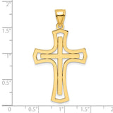 14k Polished Cross Pendant