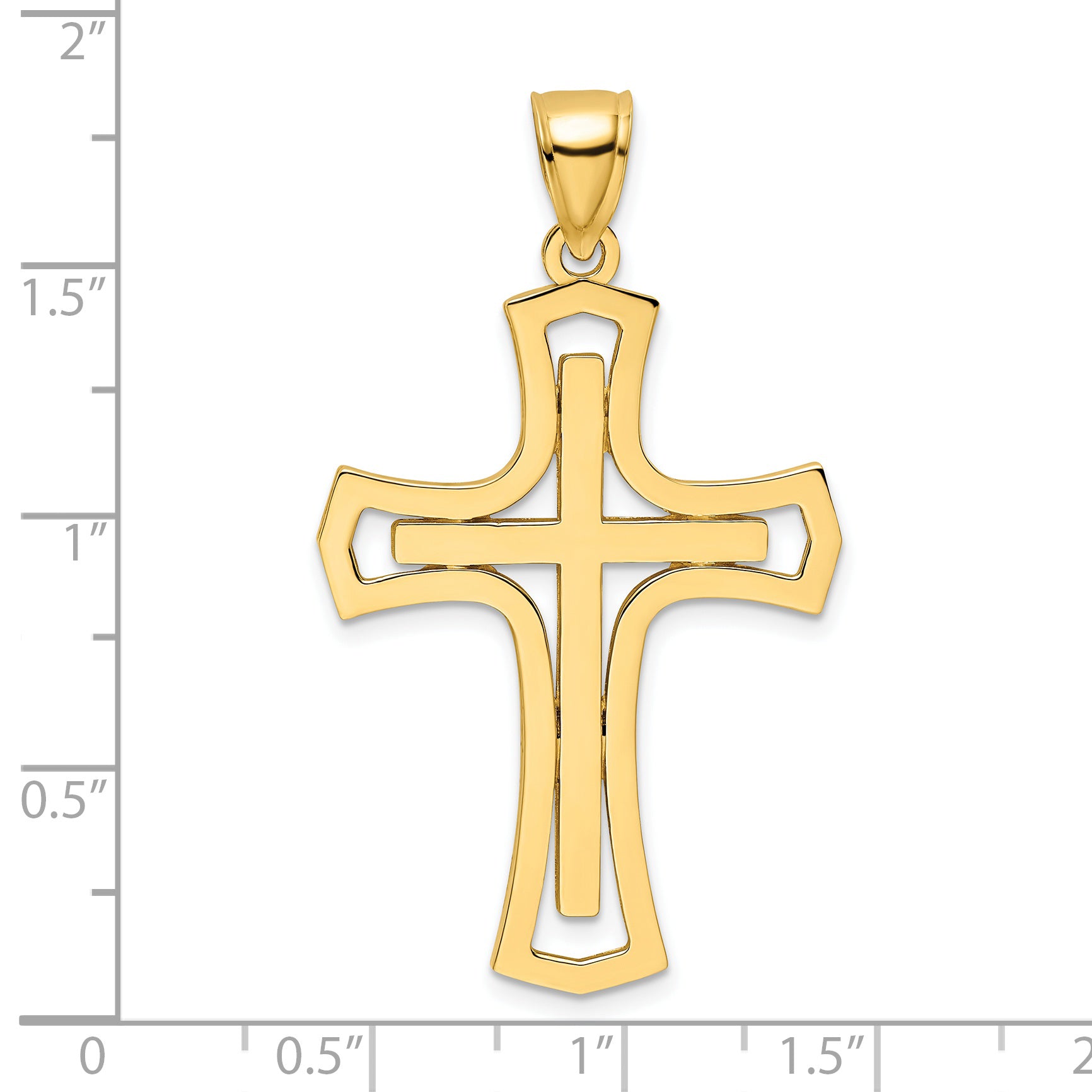 14k Polished Cross Pendant