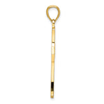 14K Polished Double Cross Pendant
