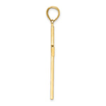 14K Polished Beaded Cross Pendant
