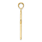 14K Polished Beaded Cross Pendant