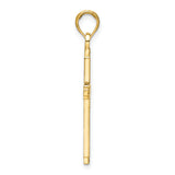 14K Polished Beaded Cross Pendant