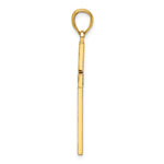 14K Polished Beaded Cross Pendant