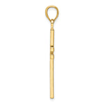14K Polished Beaded Cross Pendant