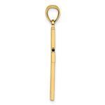 14k Beaded & Polished Double Cross Pendant