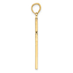 14k Beaded & Polished Double Cross Pendant