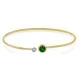 Color Bangle in 18k Gold with Diamonds