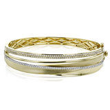 Bangle in 18k Gold with Diamonds