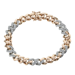 Gent Bracelet in 14k Gold with Diamonds