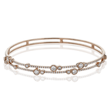 Bangle in 18k Gold with Diamonds