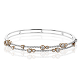 Bangle in 18k Gold with Diamonds
