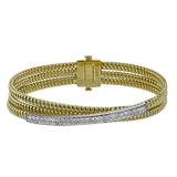 Bangle in 18k Gold with Diamonds