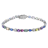 Color Bracelet in 18k Gold with Diamonds