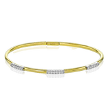 Bangle in 18k Gold with Diamonds