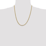 14k 3.1mm Lightweight Flat Cuban Chain