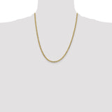 14k 3.1mm Lightweight Flat Cuban Chain