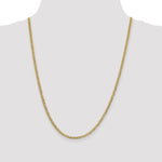 14k 3.1mm Lightweight Flat Cuban Chain