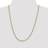 14k 3.1mm Lightweight Flat Cuban Chain