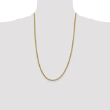14k 3.1mm Lightweight Flat Cuban Chain
