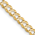 14k 3.7mm Lightweight Flat Cuban Chain