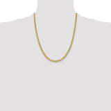 14k 3.7mm Lightweight Flat Cuban Chain