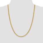 14k 3.7mm Lightweight Flat Cuban Chain