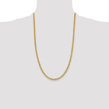 14k 3.7mm Lightweight Flat Cuban Chain
