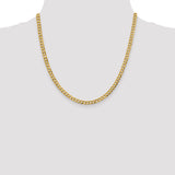14k 4.7mm Lightweight Flat Cuban Chain