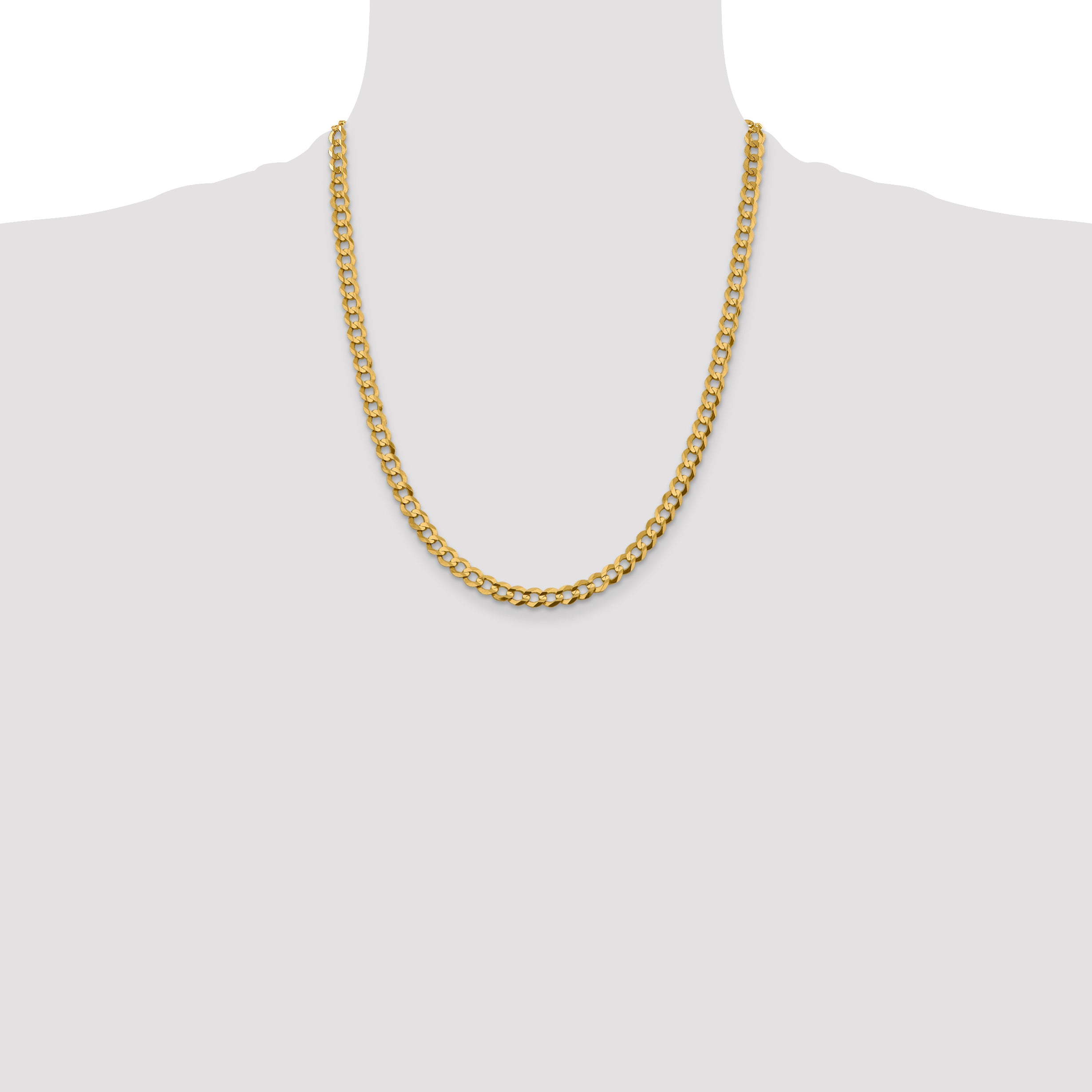 14k 5.9mm Lightweight Flat Cuban Chain