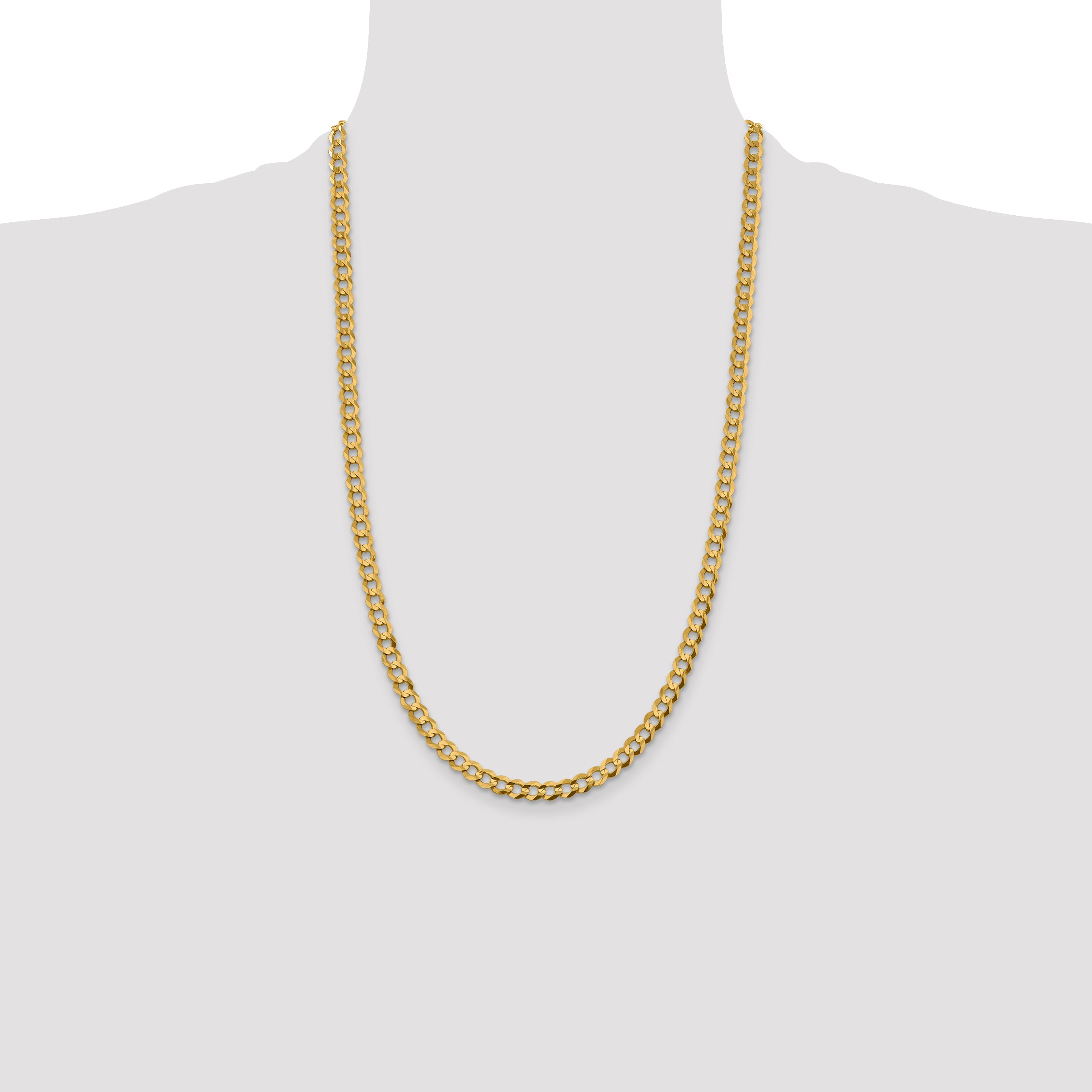 14k 5.9mm Lightweight Flat Cuban Chain