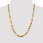 14k 7.2mm Lightweight Flat Cuban Chain