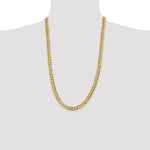 14k 7.2mm Lightweight Flat Cuban Chain