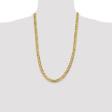 14k 7.2mm Lightweight Flat Cuban Chain