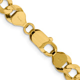 14k 8.3mm Lightweight Flat Cuban Chain
